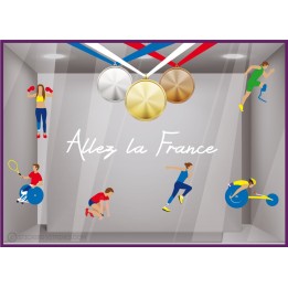 KIT STICKERS HANDISPORT SPORT EVENEMENT BOUTIQUES COMMERCES  JEUX PARALYMPIQUES OLYMPIQUES ATHLETE HANDICAP