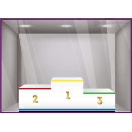 VITROPHANIE JEUX OLYMPIQUES PARIS 2024 STICKER PODIUM SPORT BOUTIQUE VITRINES