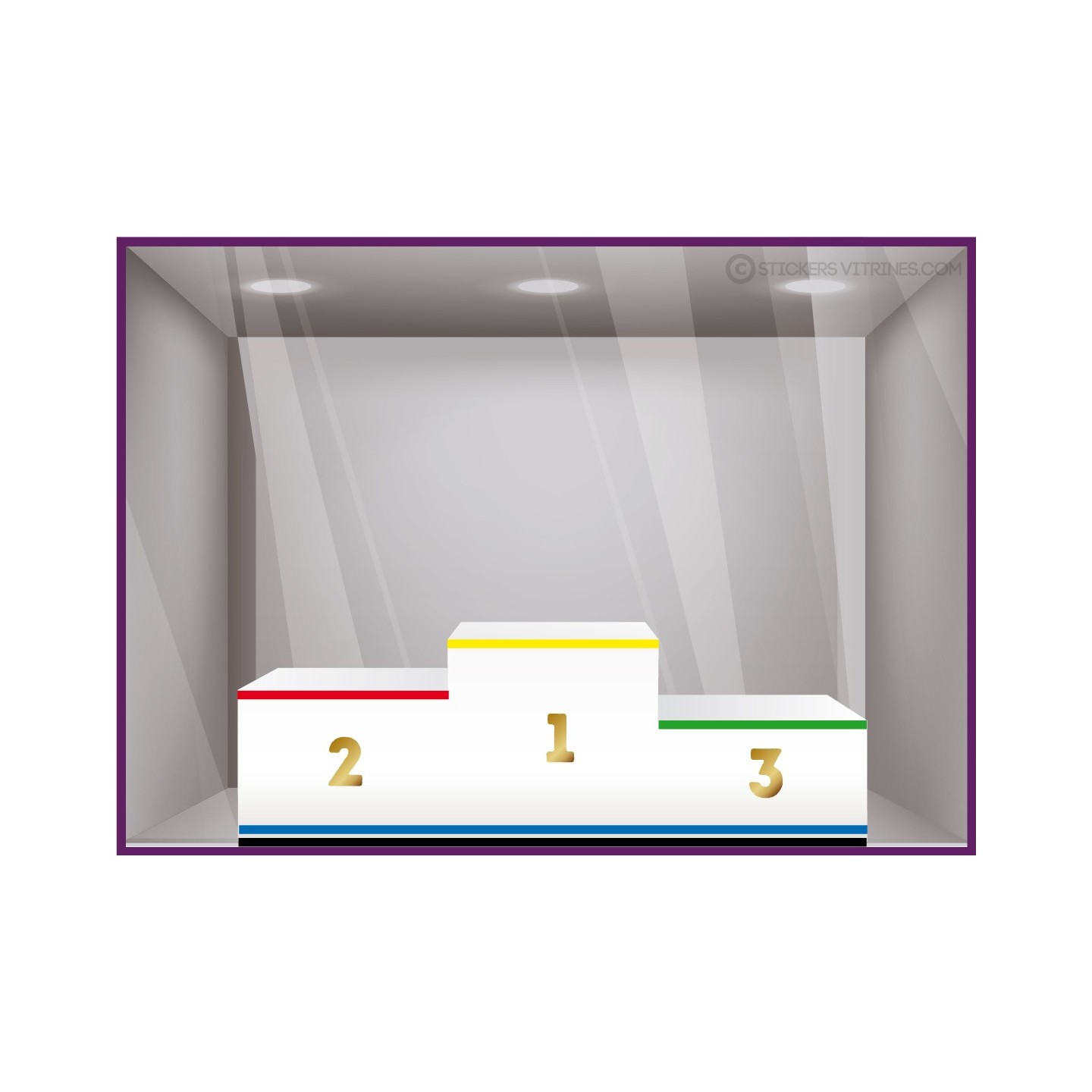 VITROPHANIE JEUX OLYMPIQUES PARIS 2024 STICKER PODIUM SPORT BOUTIQUE VITRINES