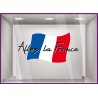 STICKER DRAPEAU ALLEZ LA FRANCE LES BLEUS SPORT COUPE DU MONDE JEUX OLYMPIQUES CHAMPIONNAT VITRINE MAGASIN DECO