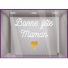 STICKER BONNE FETE MAMAN COEUR VITROPHANIE BOUTIQUE MAGASIN FOURNISSEUR