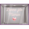 STICKER BONNE FETE MAMAN COEUR VITROPHANIE DECORATION VITRINE MAGASIN MERE
