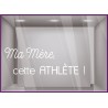 STICKER FETE DES MERES ATHLETE VITROPHANIE VITRINE MAGASIN DECORATION JEUX OLYMPIQUES