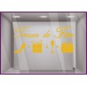 Sticker Tenues de Fêtes modèle Femme calicot vitrophanie mode adhésif vitrine noël hiver 
