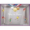 Autocollant Publicitaire-Jeux Olympiques-Vitrophanie-Anneaux-Magasin-Lettrage adhesif-Sport-athlete-allez la france-sticker