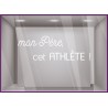 STICKER LETTRAGE AUTOCOLLANT JEUX OLYMPIQUES FETE DES PERES ATHLETE