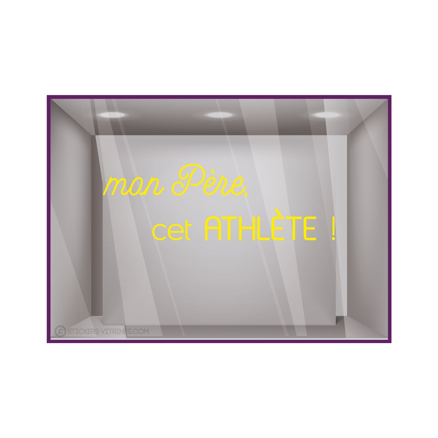 STICKER MON PERE CET ATHLETE VITROPHANIE PAPA JEUX OLYMPIQUES