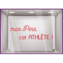 STICKER VITROPHANIE FETE DES PERES JO VITROPHANIE LETTRAGE ADHESIF