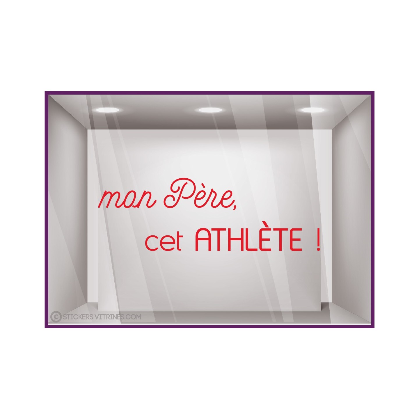 STICKER VITROPHANIE FETE DES PERES JO VITROPHANIE LETTRAGE ADHESIF