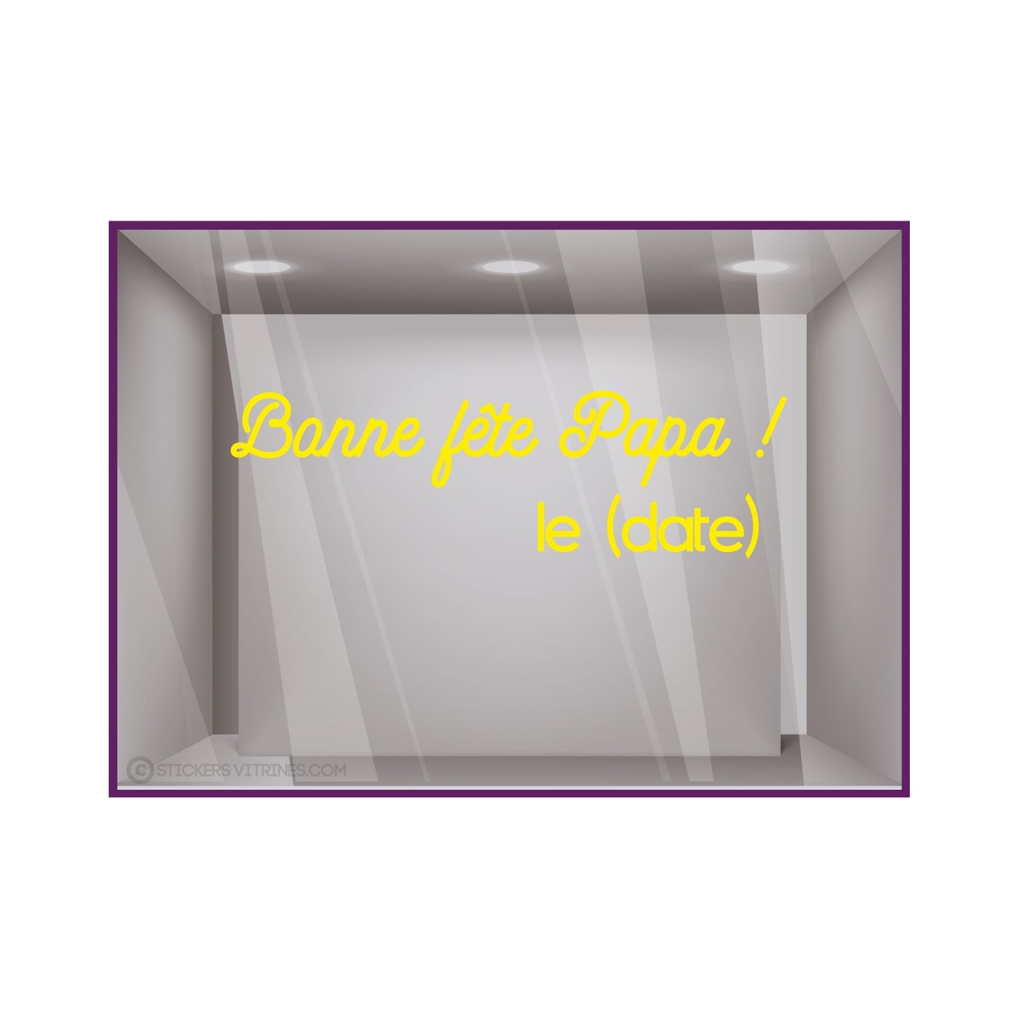 STICKER BONNE FETE PAPA PERES LETTRES AUTOCOLLANTES ADHESIF FABRICANT MAGASIN