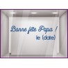 STICKER BONNE FETE PAPA LETTRAGE VITROPHANIE IMPRIMEUR MAGASIN