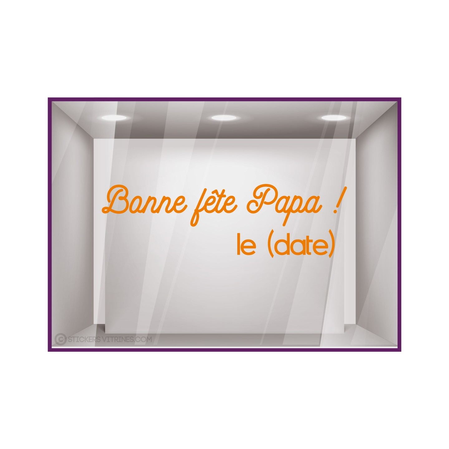 STICKER BONNE FETE PAPA PERES LETTRAGE PAS CHER MAGASIN FOURNISSEUR VITRINE