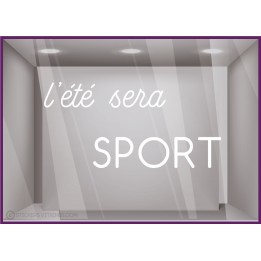 STICKER L'ETE SERA SPORT LETTRAGE JEUX OLYMPIQUES MAGASIN