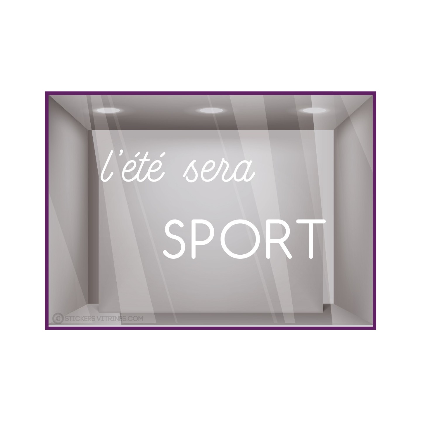 STICKER L'ETE SERA SPORT LETTRAGE JEUX OLYMPIQUES MAGASIN