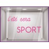 STICKER LETTRAGE ADHESIF L'ETE SERA SPORT JEUX OLYMPIQUES VITROPHANIE