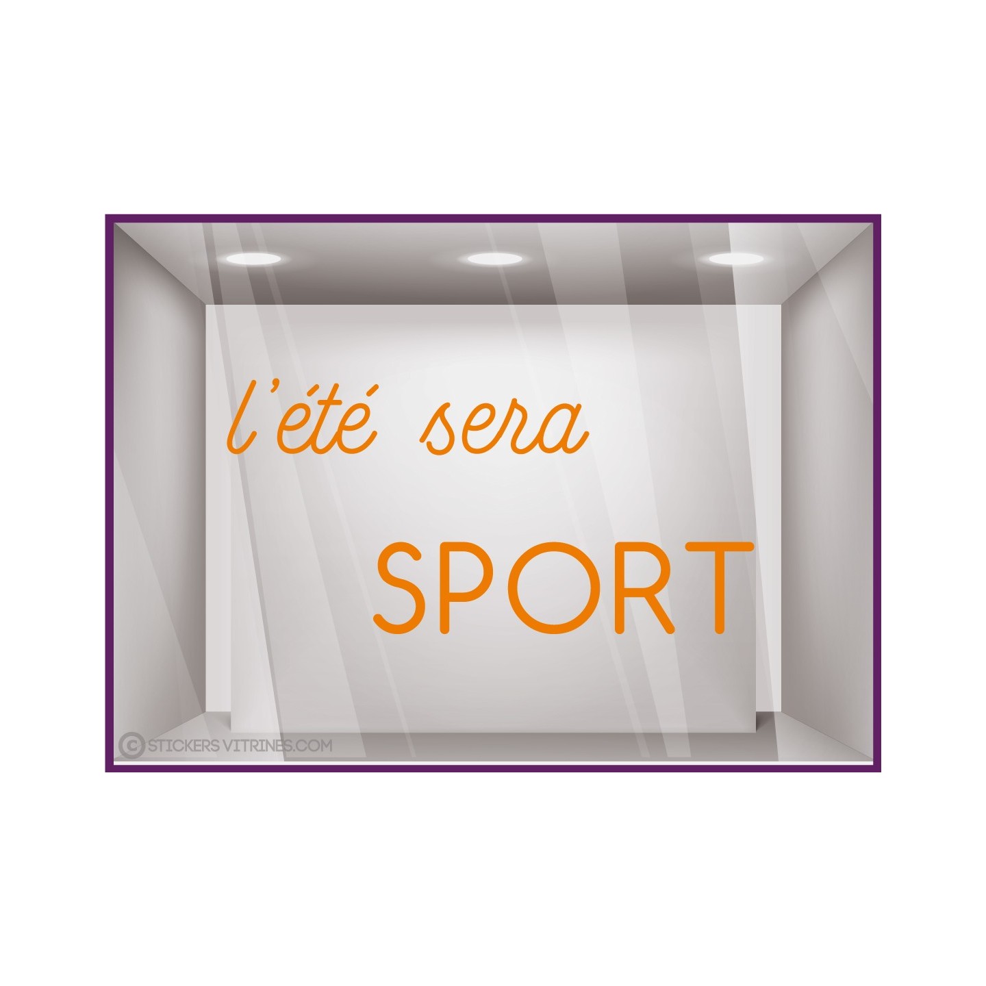 STICKER L'ETE SERA SPORT LETTRES AUTOCOLLANTES JEUX OLYMPIQUES DECORATION BOUTIQUE