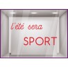 STICKER LETTRES ADHESIVES L'ETE SERA SPORT SIGNALETIQUE DECORATION VITRINE