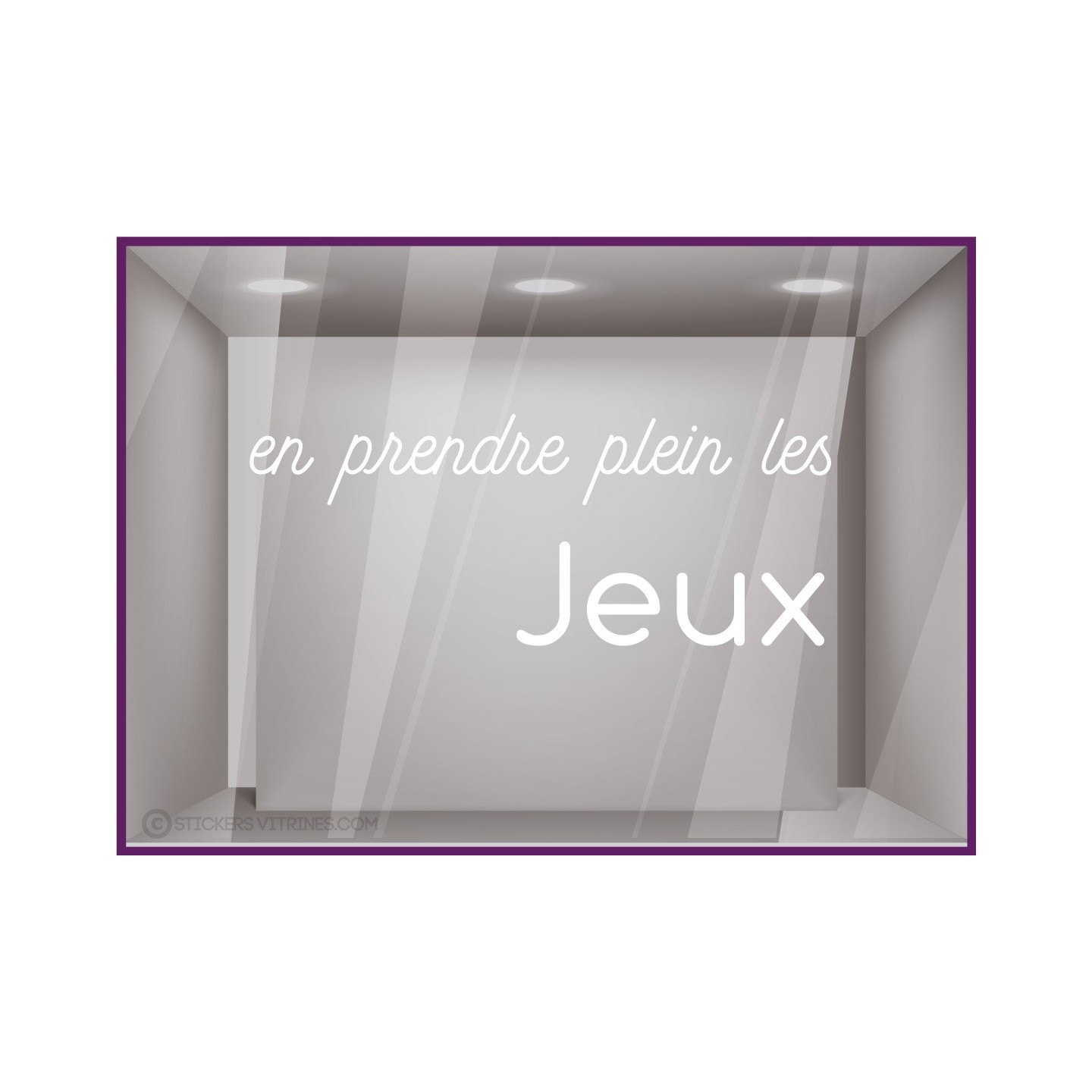 STICKER EN PRENDRE PLEIN LES JEUX DECORATION VITRINE MAGASIN OLYMPIQUES