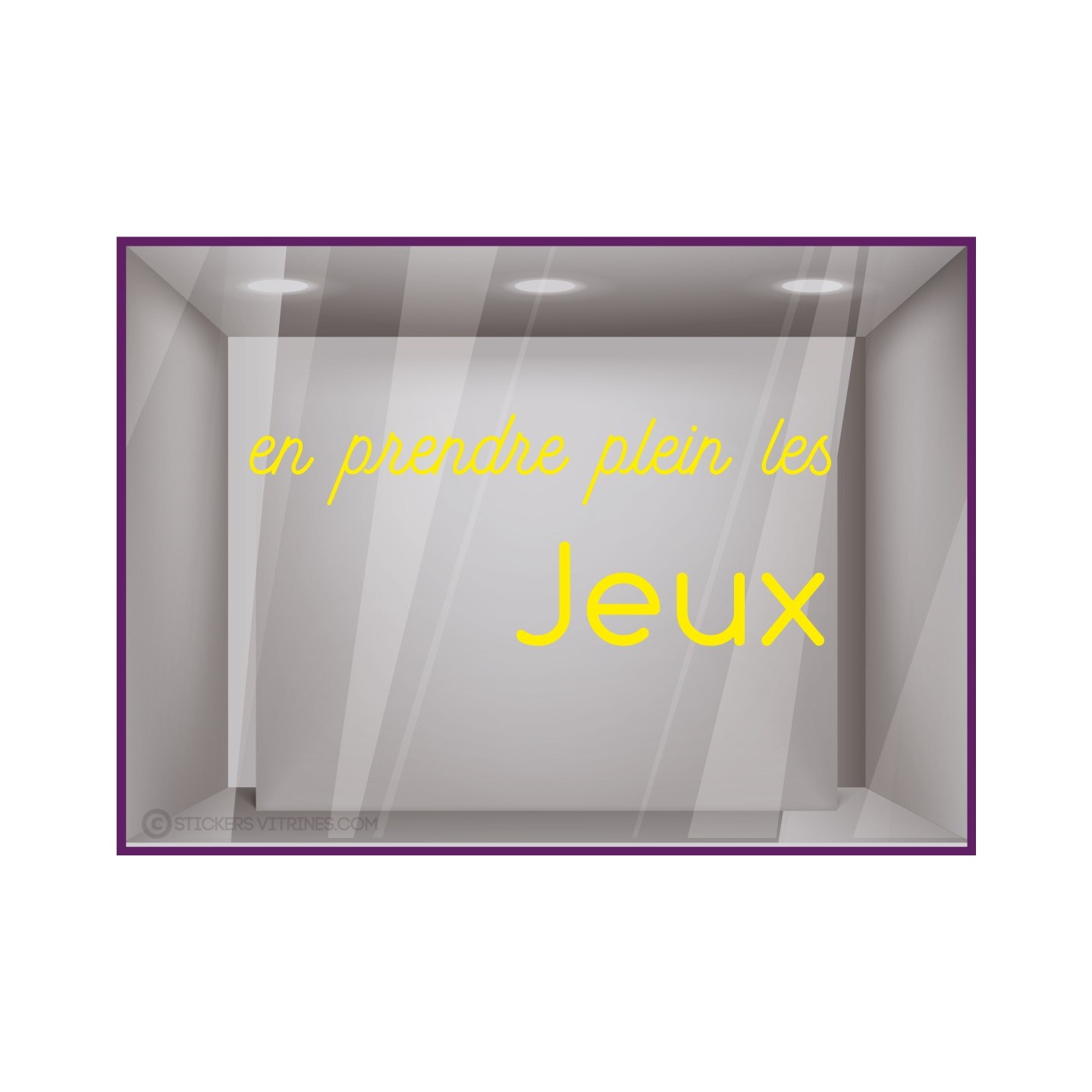STICKER EN PRENDRE PLEIN LES JEUX  VITRE BOUTIQUE OLYMPIQUES DECO OPTICIEN