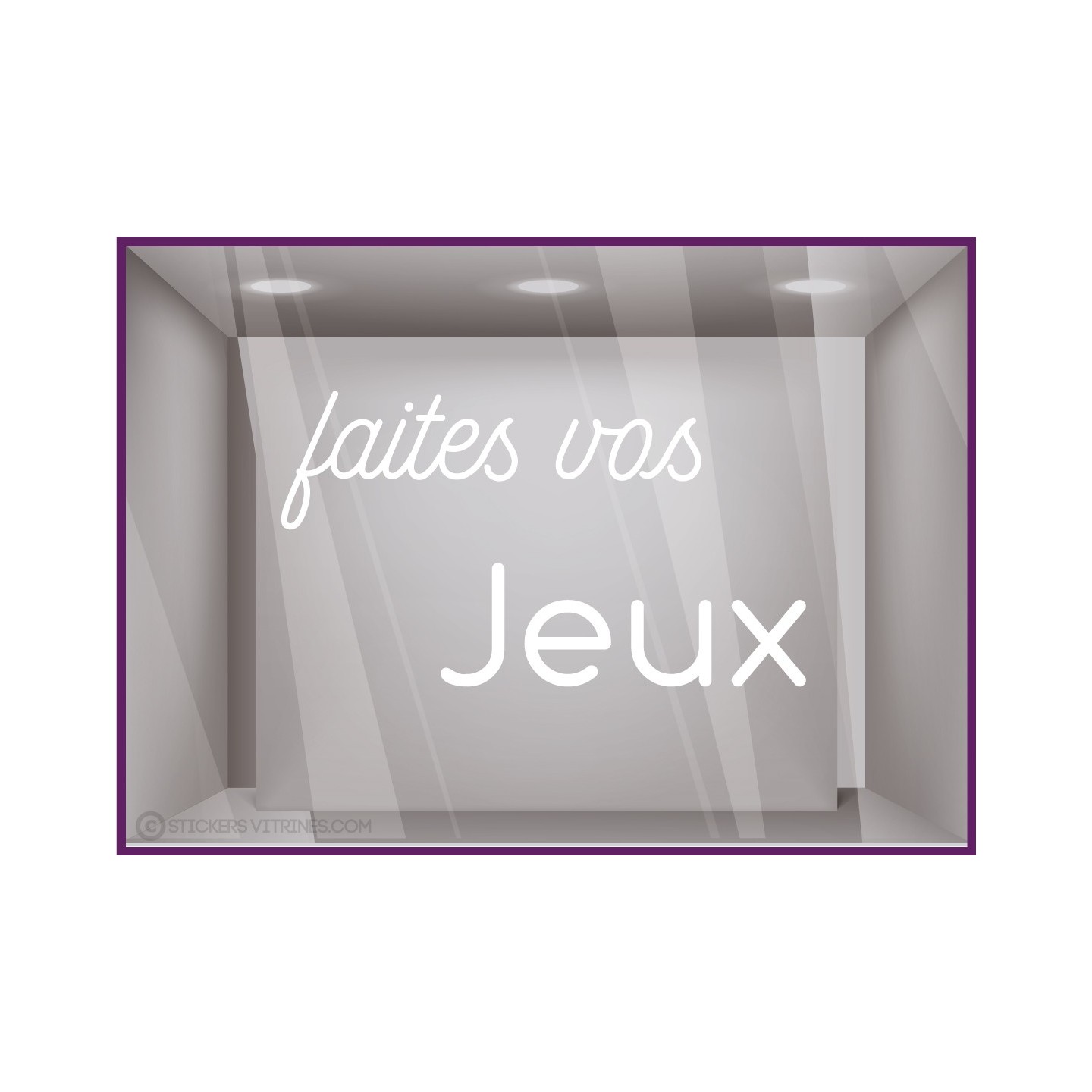 STICKER FAITES VOS JEUX LETTRAGE ADHESIF OLYMPIQUES BOUTIQUE