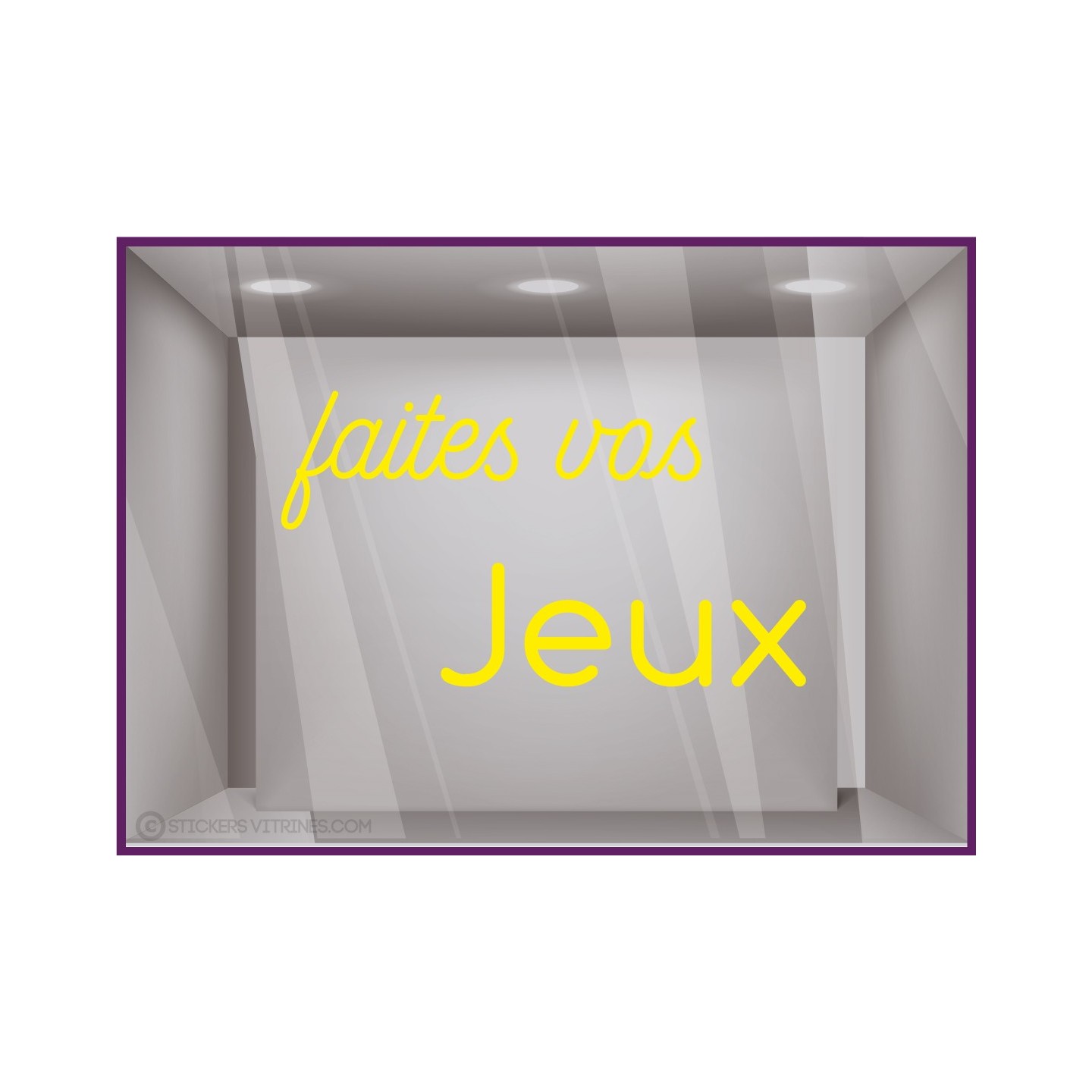 STICKER FAITES VOS JEUX SIGNALETIQUE MAGASIN SPORT OLYMPIQUES