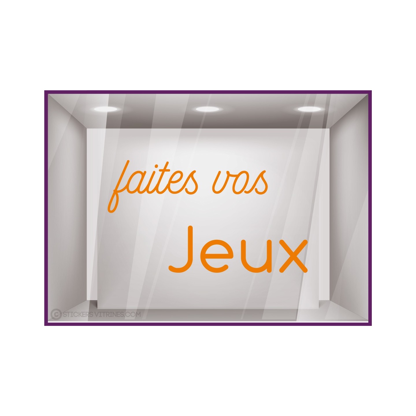 STICKER FAITES VOS JEUX SPORT BOUTIQUE LETTRAGE SIGNALETIQUE OLYMPIQUES
