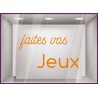STICKER FAITES VOS JEUX SPORT BOUTIQUE LETTRAGE SIGNALETIQUE OLYMPIQUES