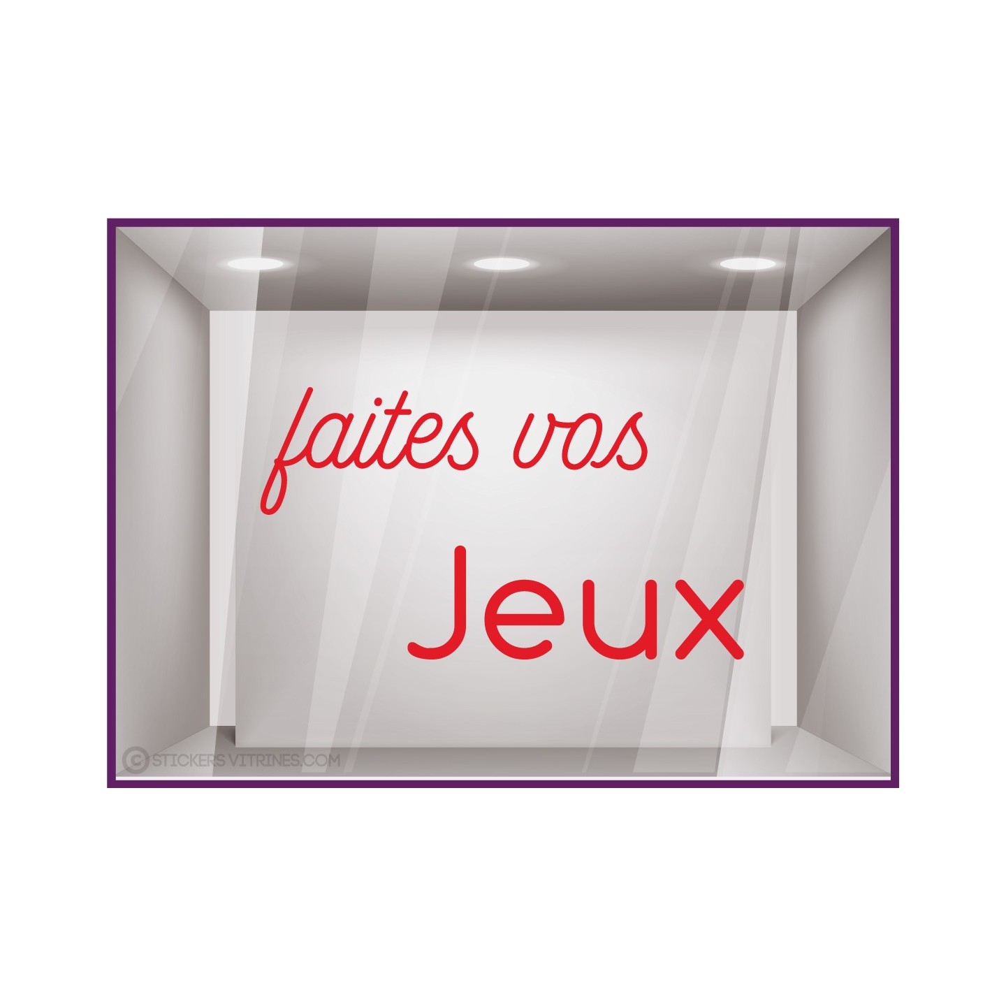 STICKER FAITES VOS JEUX VITROPHANIE OLYMPIQUES VITRINE MAGASIN