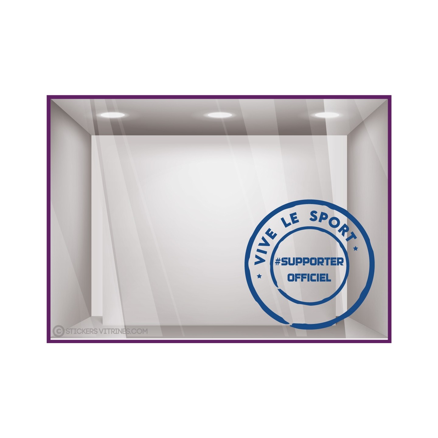 STICKER VIVE LE SPORT SUPPORTER OFFICIEL JEUX OLYMPIQUES COUPE DU MONDE MAGASIN VITROPHANIE FOURNISSEUR