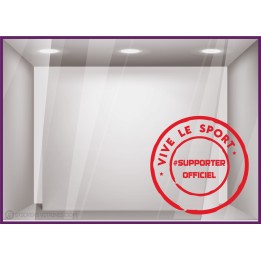 STICKER VIVE LE SPORT SUPPORTER OFFICIEL JEUX OLYMPIQUES COUPE DU MONDE MAGASIN DECORATION
