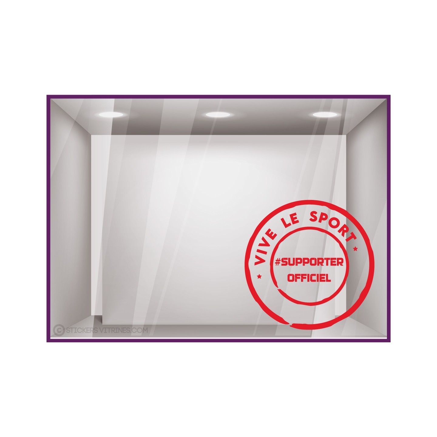 STICKER VIVE LE SPORT SUPPORTER OFFICIEL JEUX OLYMPIQUES COUPE DU MONDE MAGASIN DECORATION
