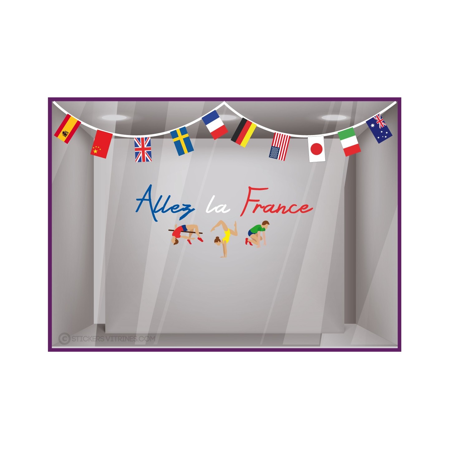 kit-coupe-du-monde-allez-les-bleus-stickers-sport-devanture-boutique-FRANCE-JEUX OLYMPIQUES