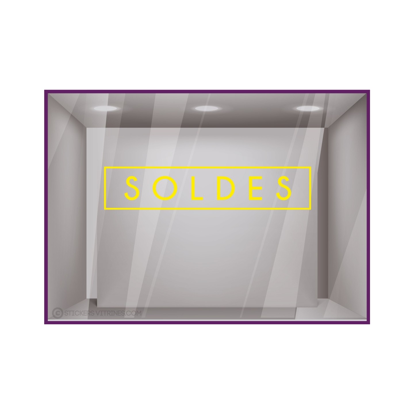 STICKER LETTRES AUTOCOLLANTES CADRE MAGASIN VITROPHANIE CALICOT BOUTIQUE SOLDES PAS CHER