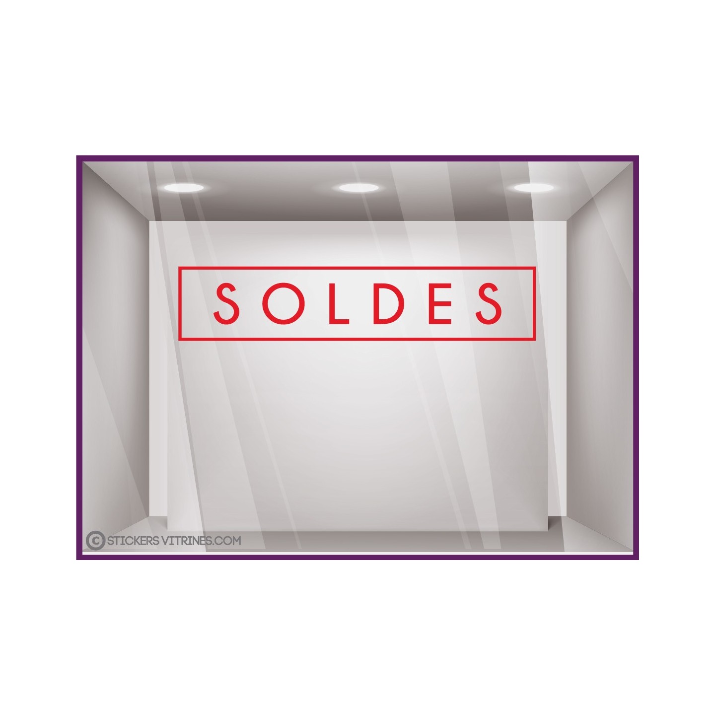 STICKER SOLDES CADRE FOURNISSEUR FABRICANT IMPRIMEUR PARIS VITROPHANIE BOUTIQUE