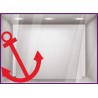 STICKERS ANCRE MARINE BOUTIQUE MAGASIN VITRINE IDEE DECORATION MER MARINIERE MARIN
