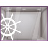 sticker gouvernail de bateau THEME MARIN DECORATION VITRINE MAGASIN