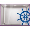 STICKER GOUVERNAIL VOILIER MER IDEE DECO MERCHANDISING BOUTIQUE