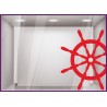 STICKER GOURVERNAIL VOILE MER VITROPHANIE MAGASIN FOURNISSEUR