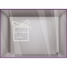 Sticker Cadeau Perle vitrine devanture magasin boutique calicot mode bijouterie noel beaute vitrophanie lettrage adhesif vitre
