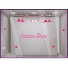 STICKER LINGERIE OCTOBRE ROSE SOUTIEN GORGE COEUR DEPISTANGE CANCER DU SEIN VITRINE MAGASIN BOUTIQUE CABINET MEDICAL PHARMACIE