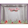 STICKER FRISE DE SAPIN NOEL CADEAUX JOYEUSES FETES VITROPHANIE MAGASIN VITRINE BOUTIQUE