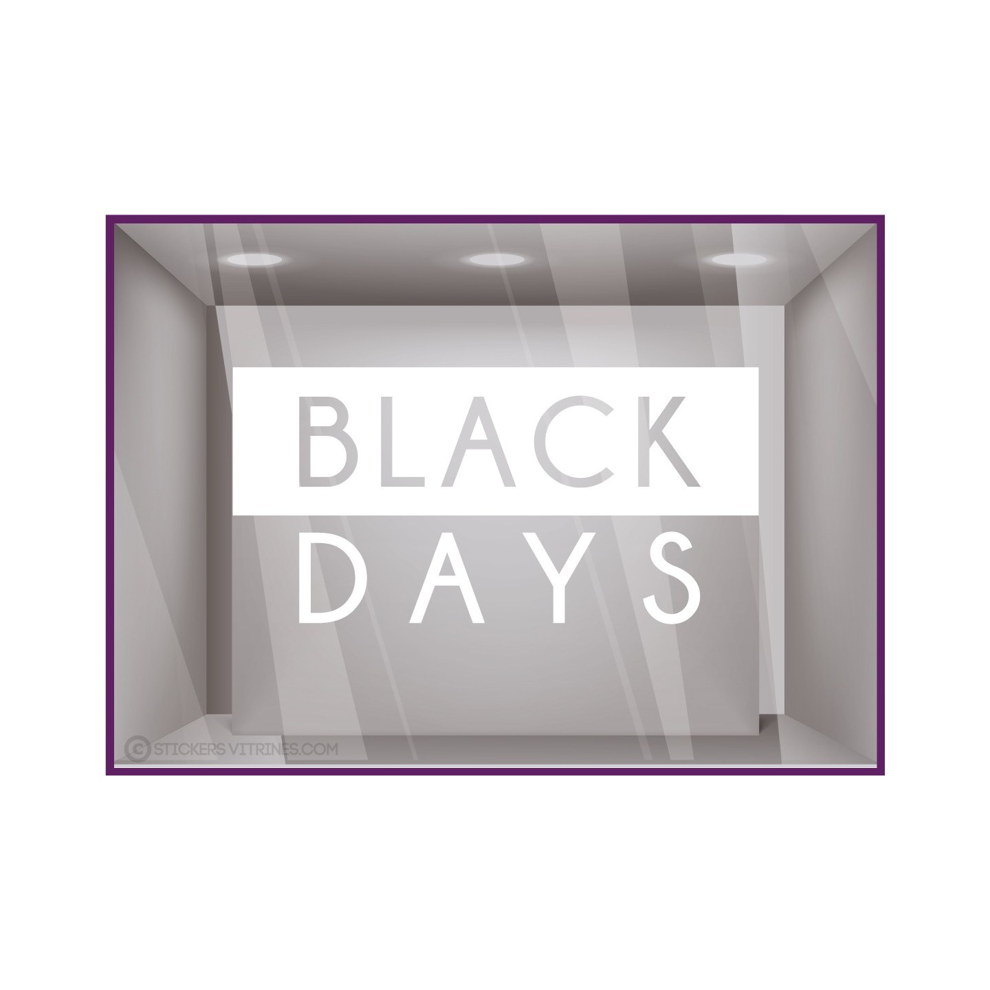 STICKER LETTRAGE ADHESIF AUTOCOLLANT BLACK DAYS FRIDAY VITROPHANIE MAGASIN BOUTIQUE FOURNISSEUR