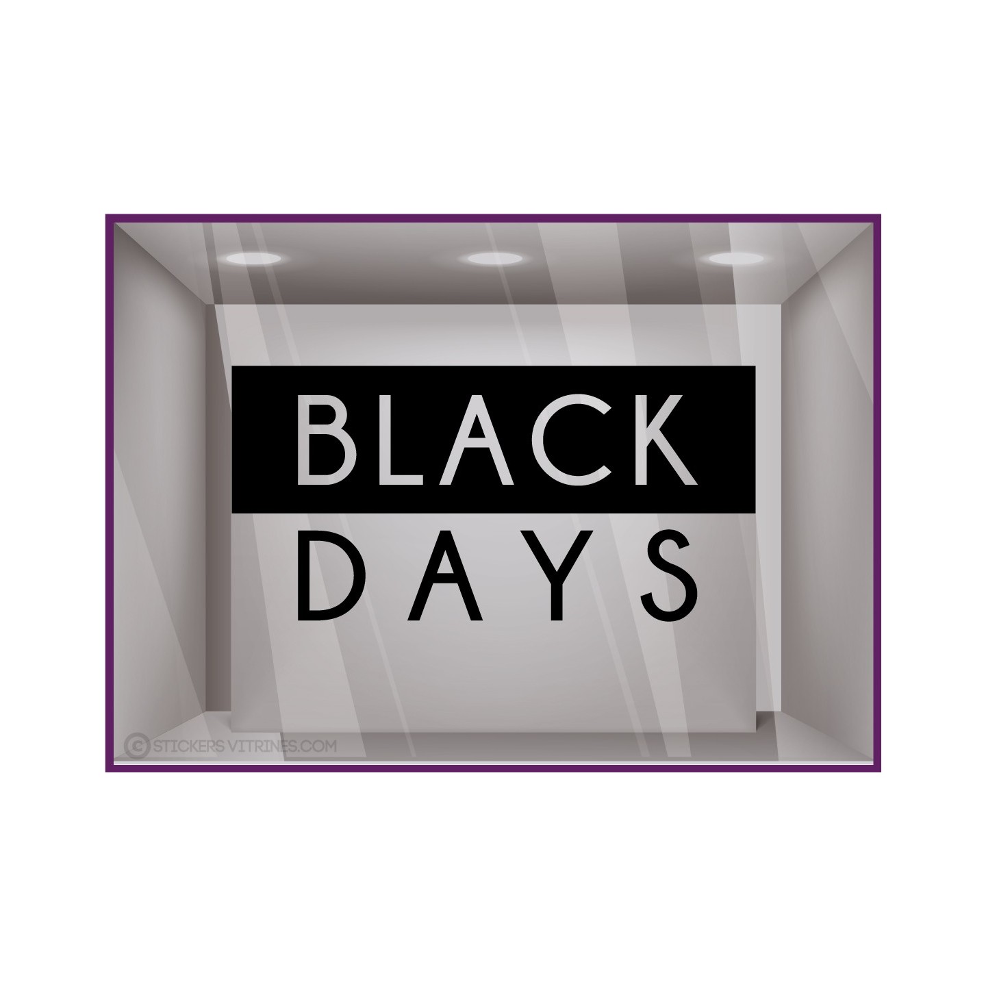 STICKER LETTRAGE ADHESIF VITROPHANIE BLACK FRIDAY DAYS PAS CHER LETTRE AUTOCOLLANTE
