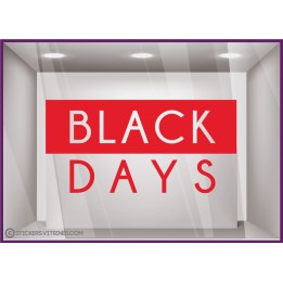 STICKER BLACK DAYS FRIDAY VITROPHANIE LETTRAGE ADHESIF VITRINE MAGASIN BOUTIQUE