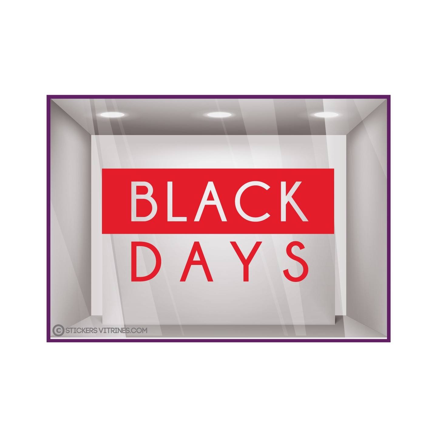 STICKER BLACK DAYS FRIDAY VITROPHANIE LETTRAGE ADHESIF VITRINE MAGASIN BOUTIQUE