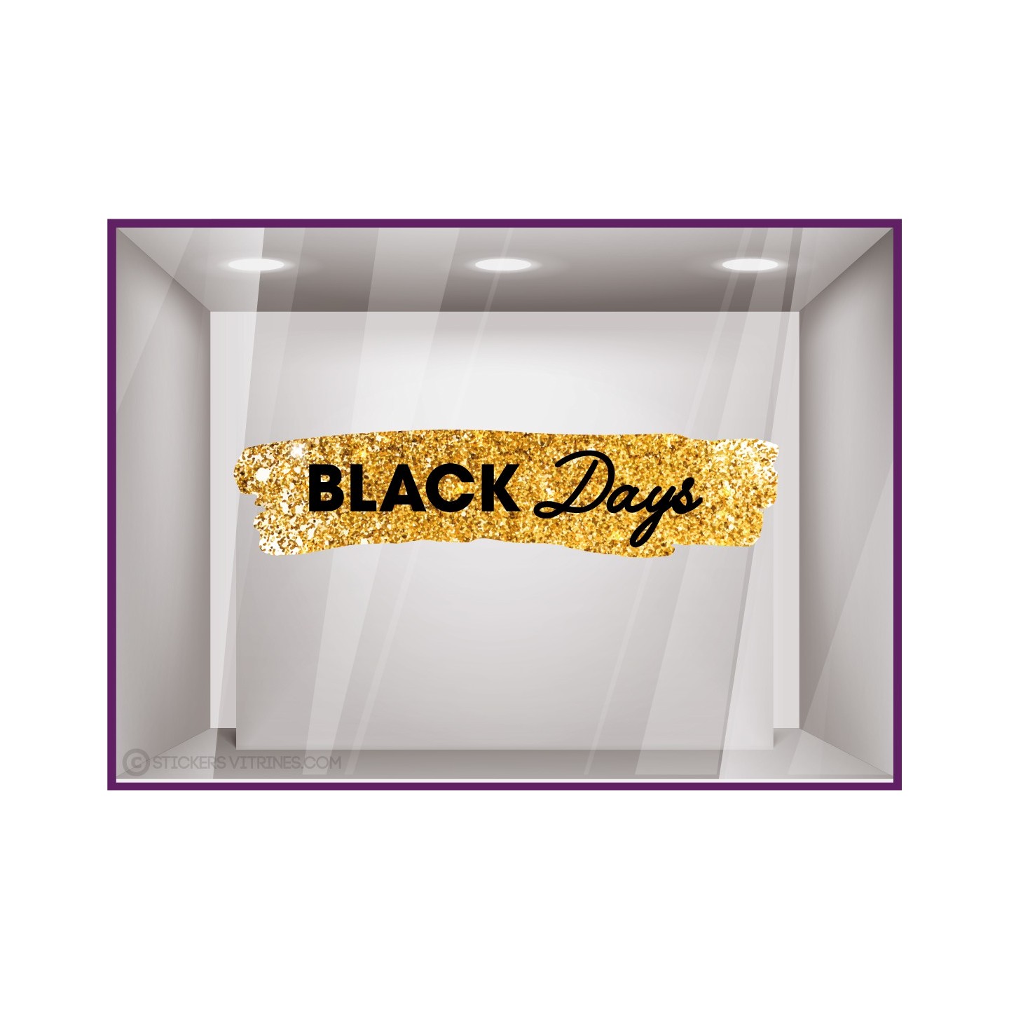 STICKER BANDEAU BLACK DAYS FRIDAY AUTOCOLLANT GEANT PUBLICITAIRE CALICOT VITROPHANIE VITRINE MAGASIN FABRICANT PAS CHER