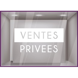 STICKER VENTES PRIVEES LETTRAGE ADHESIF PAS CHER SOLDES MAGASIN
