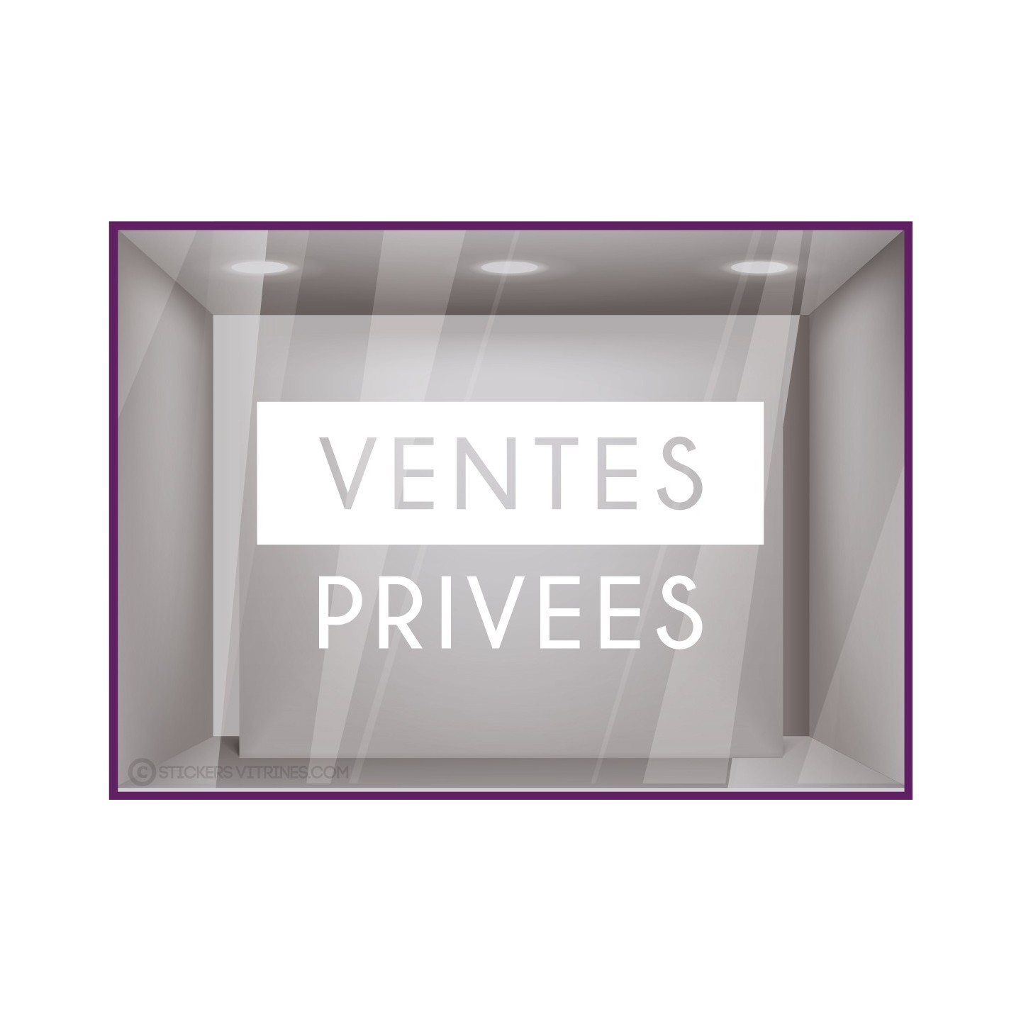 STICKER VENTES PRIVEES LETTRAGE ADHESIF PAS CHER SOLDES MAGASIN