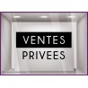 STICKER LETTRES AUTOCOLLANTES VITROPHANIE VENTES PRIVEES VITRINE BOUTIQUE