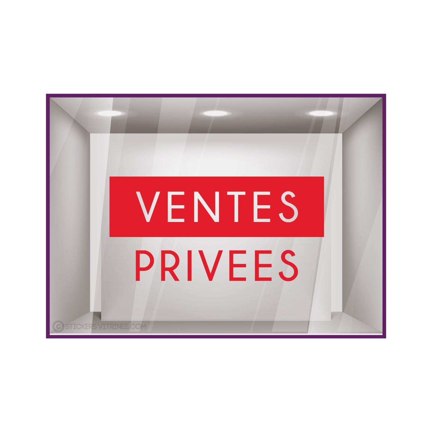 STICKER LETTRAGE ADHESIF VITROPHANIE AUTOCOLLANT PAS CHER MAGAIN VITRINE VENTES PRIVEES